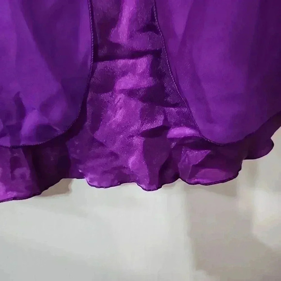 ROYAL Purple Satin Slip dress. Size Medium - Picture 5 of 5